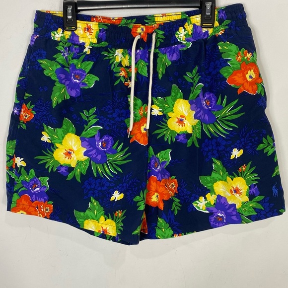 POLO Ralph Lauren Caribbean Floral Print Traveler Swim Short - Picture 8 of 10